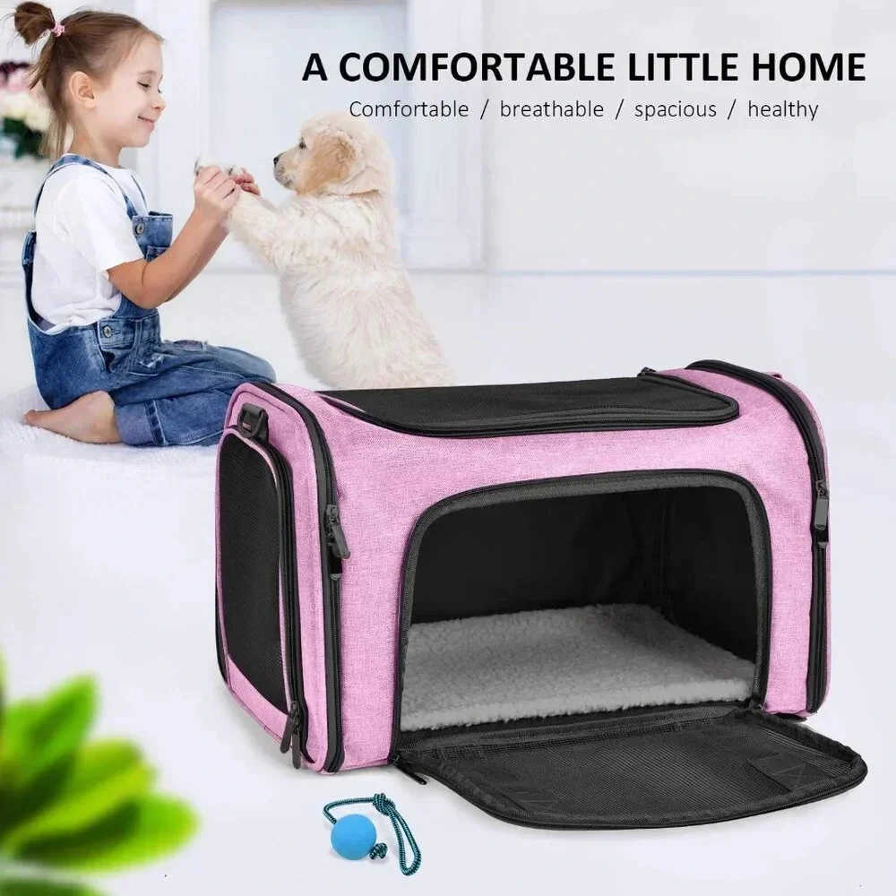 Pet Carrier for Small Medium Cats Dogs Puppies up to 15 Lbs, TSA Airline Approve